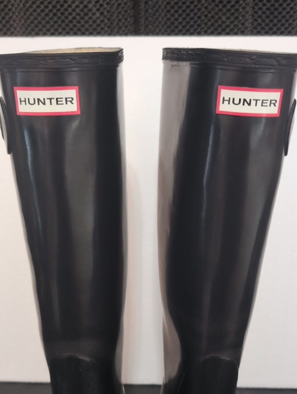 Hunter Classic Tall Black Boots With Boot Inserts Men's Size 8 Women's Size 9 - Picture 5 of 16